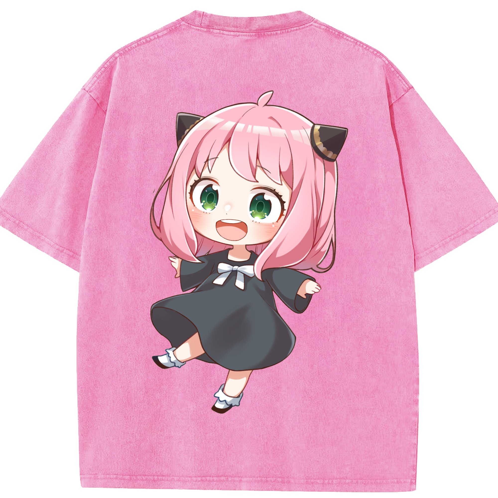 （画像用） SPY×FAMILY间谍家家酒 綿100% ヴィンテージ風 半袖Tシャツ（背面プリント）